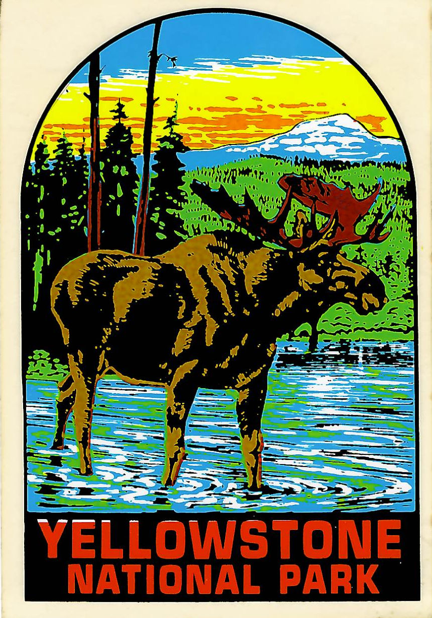 Wyoming (1) The Wonderland of America Vintage Vacation Sticker